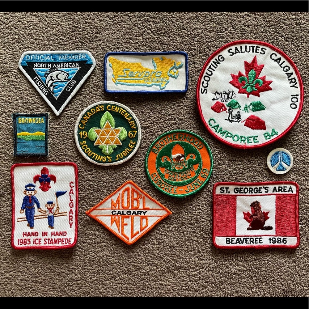 Vintage Canadian Embroidered Patches, 10